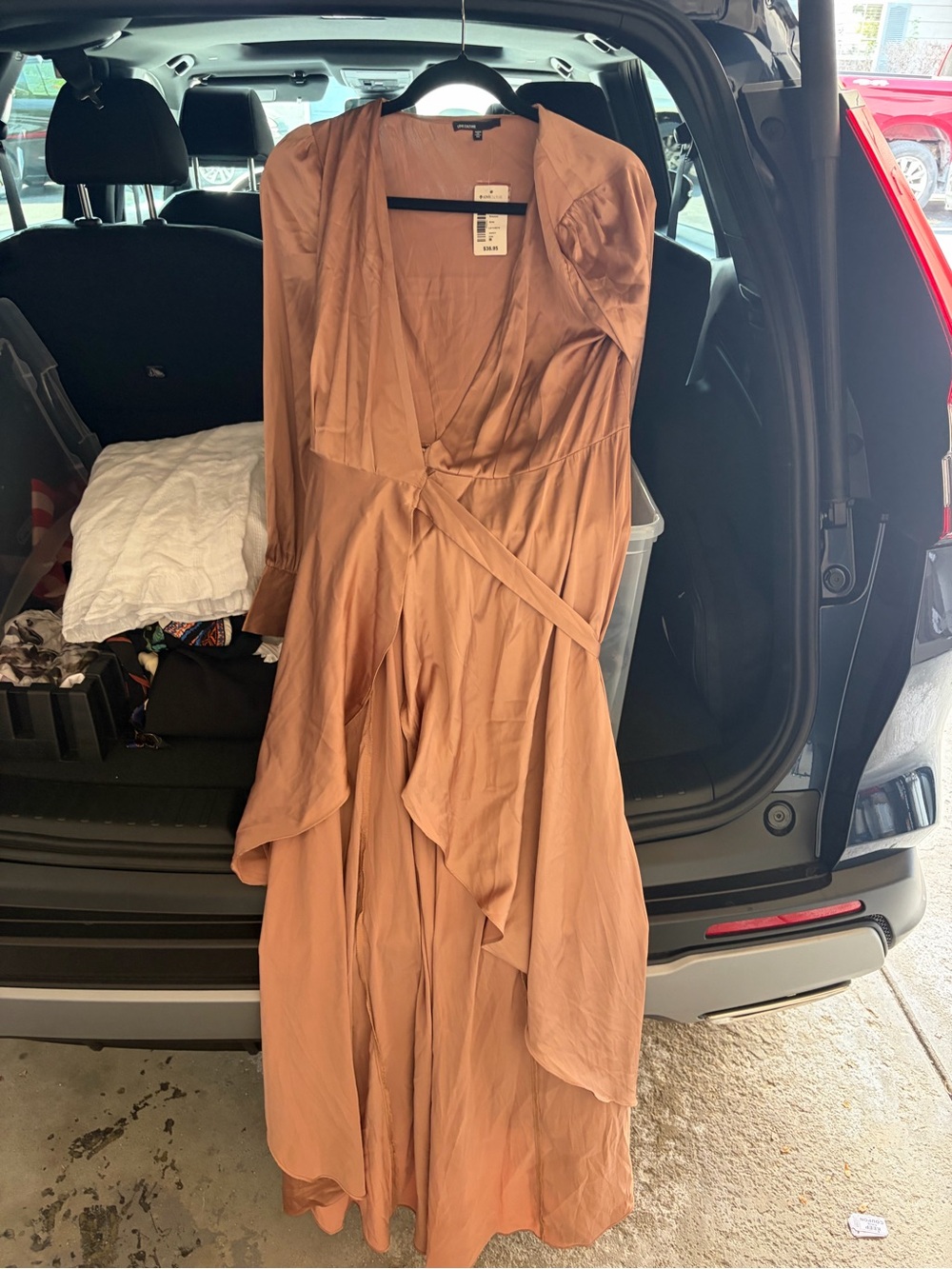 Love Culture Mauve Wrap Maxi Dress